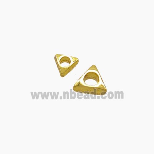 Zinc Alloy Triangle Spacer Beads Gold Plated