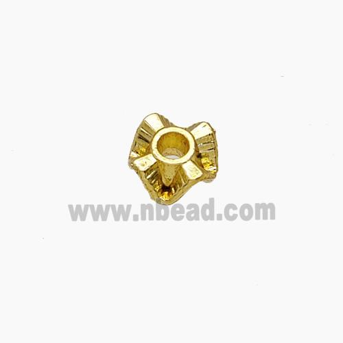 Zinc Alloy Wave Spacer Beads Gold Plated