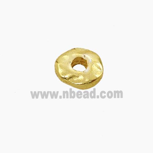 Zinc Alloy Rondelle Spacer Beads Gold Plated