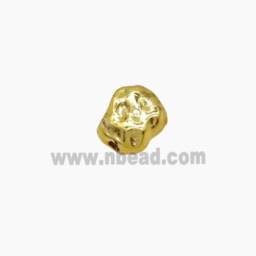 Zinc Alloy Spacer Beads Freeform Gold Plated