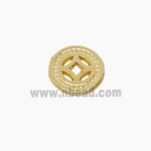 Zinc Alloy Heishi Spacer Beads Gold Plated