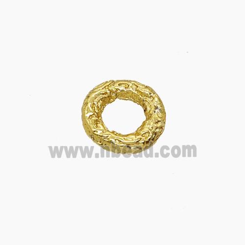 Zinc Alloy Circle Beads Gold Plated