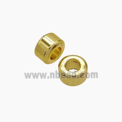 Zinc Alloy Tube Beads Gold Plated