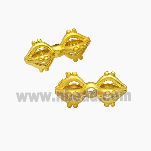 Tibetan Style Copper Vajra Pestle Beads Buddhist Gold Plated