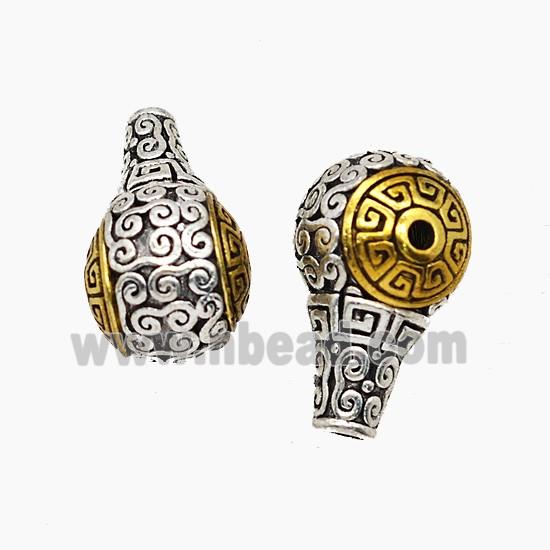 Tibetan Style Copper Guru Beads Antique Silver Gold
