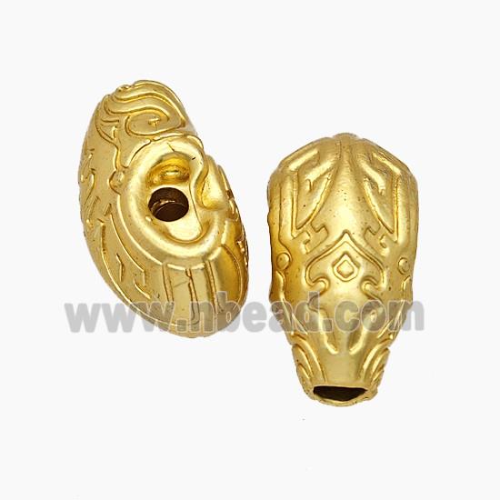 Tibetan Style Copper Guru Beads Gold Plated