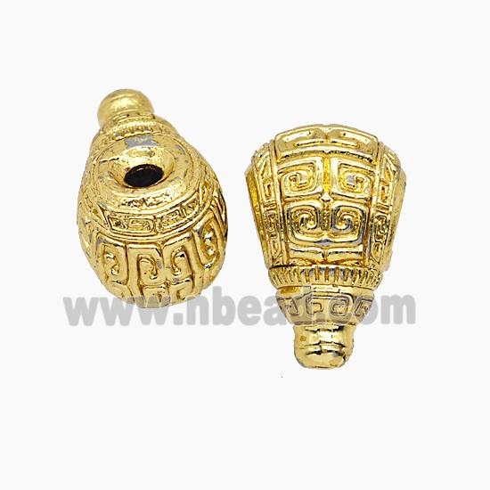 Tibetan Style Copper Guru Beads Gold Plated
