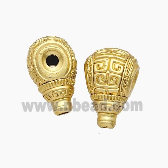 Tibetan Style Copper Guru Beads Gold Plated