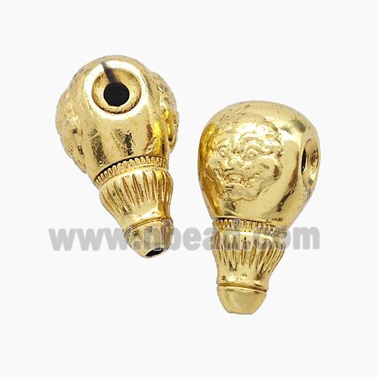 Tibetan Style Copper Guru Beads Gold Plated