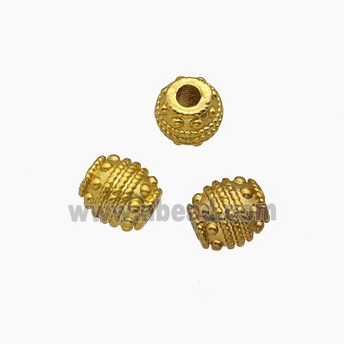 Copper Bead Pave Zircon, Gold Plated