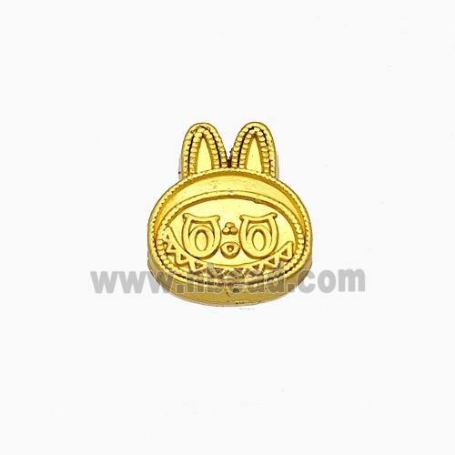 Copper Bead Pave Zircon, Gold Plated