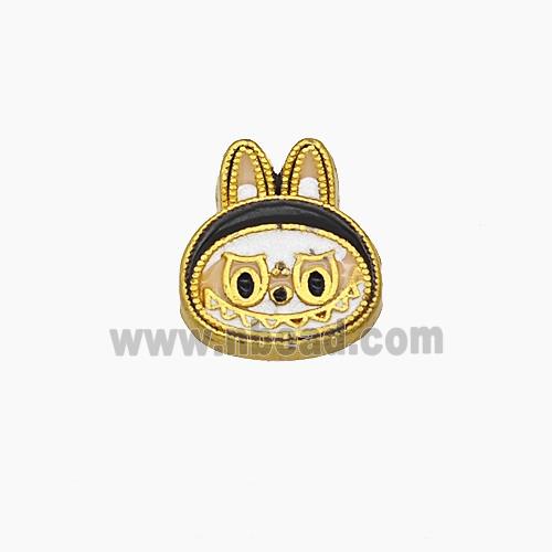 Copper Bead Pave Zircon, Gold Plated