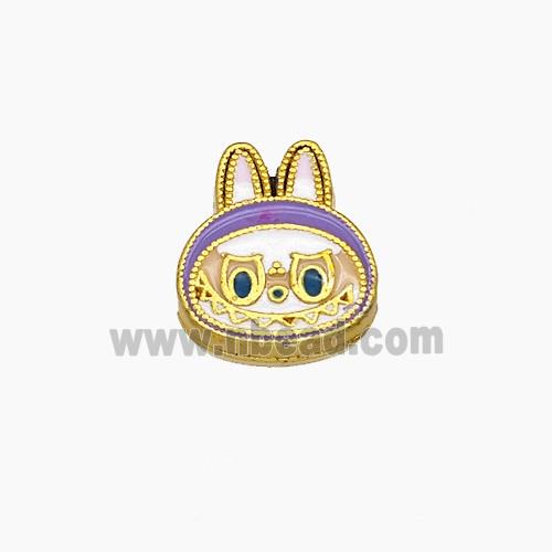 Copper Bead Pave Zircon, Gold Plated