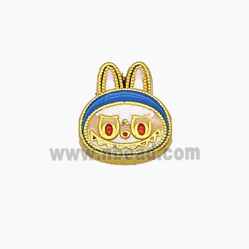 Copper Bead Pave Zircon, Gold Plated