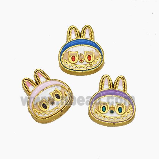 Copper Bead Pave Zircon, Gold Plated