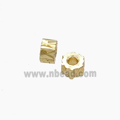Copper Bead Pave Zircon, Silver Plated