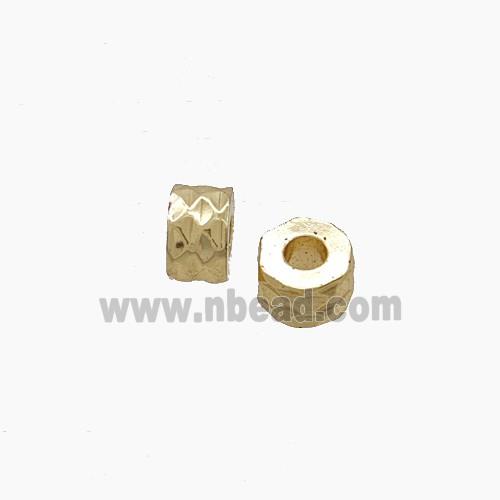 Copper Bead Pave Zircon, Silver Plated