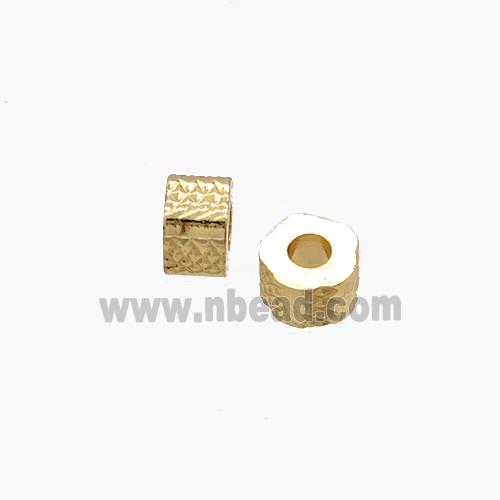 Copper Bead Pave Zircon, Silver Plated