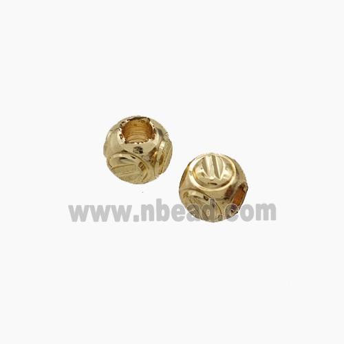 Copper Bead Pave Zircon, Silver Plated