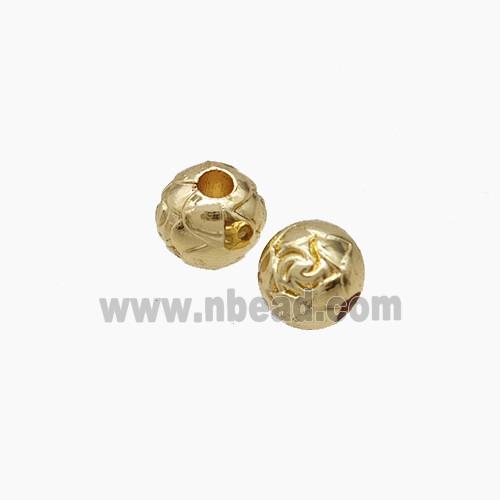 Copper Bead Pave Zircon, Silver Plated