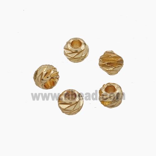 Copper Bead Pave Zircon, Silver Plated