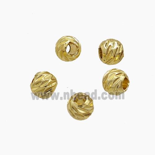 Copper Bead Pave Zircon, Silver Plated