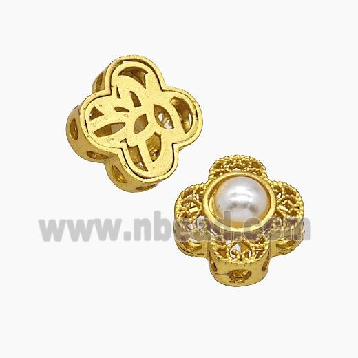 Copper Bead Pave Zircon, Silver Plated
