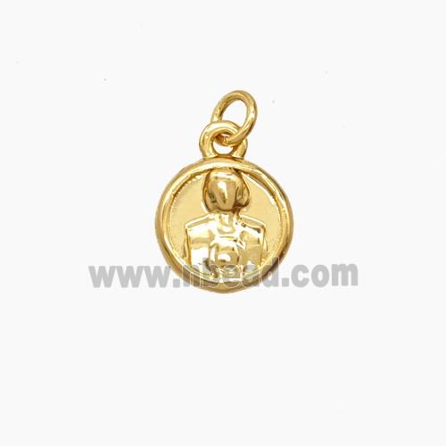 Copper Pendant, Gold Plated