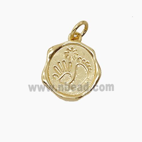 Copper Pendant, Gold Plated