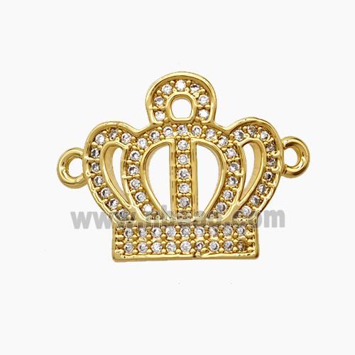 Copper Pendant Pave Zircon, Gold Plated
