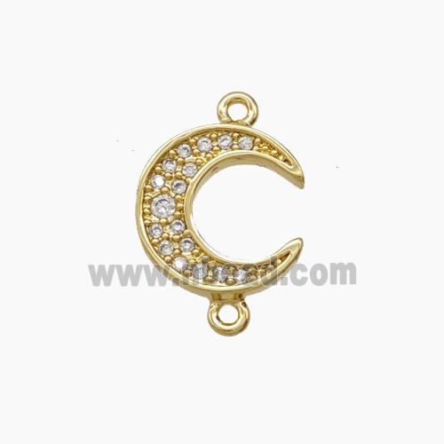 Copper Pendant Pave Zircon, Gold Plated