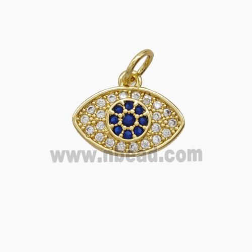 Copper Pendant Pave Zircon, Gold Plated