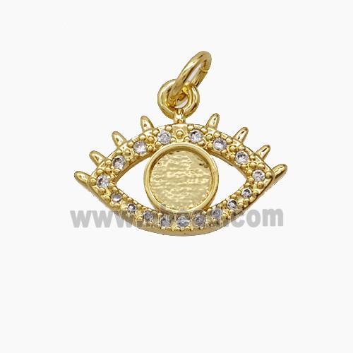 Copper Pendant Pave Zircon, Gold Plated