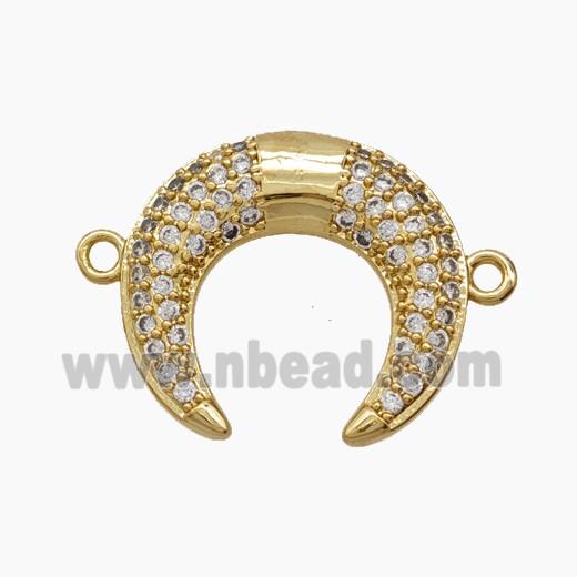 Copper Pendant Pave Zircon, Gold Plated