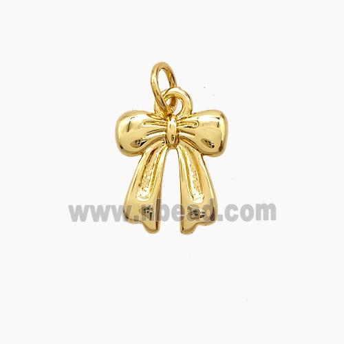 Copper Pendant Pave Zircon, Gold Plated