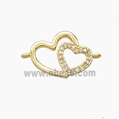 Copper Pendant Pave Zircon, Gold Plated