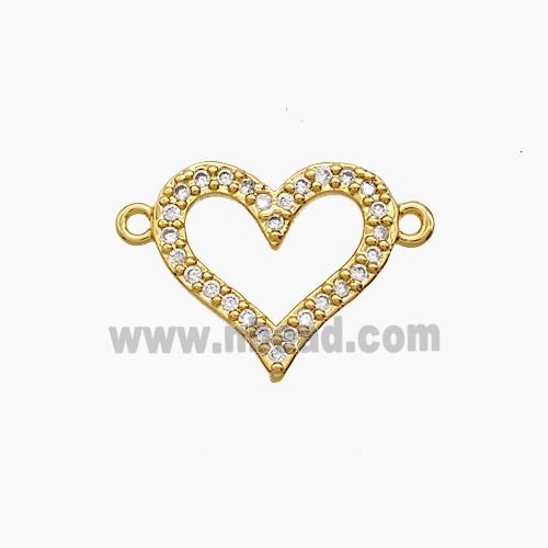 Copper Pendant Pave Zircon, Gold Plated