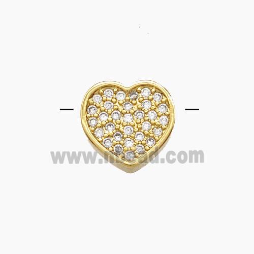 Copper Pendant Pave Zircon, Gold Plated