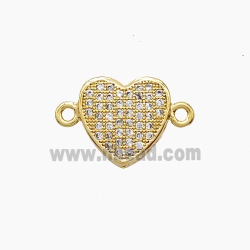 Copper Pendant Pave Zircon, Gold Plated