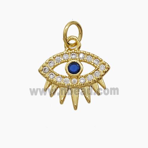 Copper Pendant Pave Zircon, Gold Plated