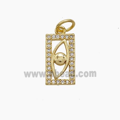 Copper Pendant Pave Zircon, Gold Plated