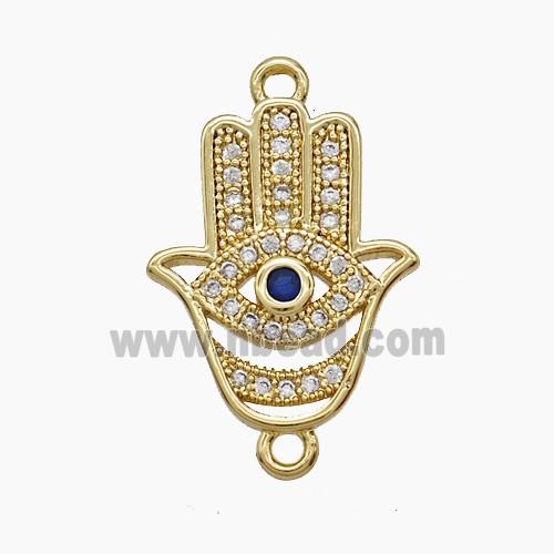 Copper Pendant Pave Zircon, Gold Plated