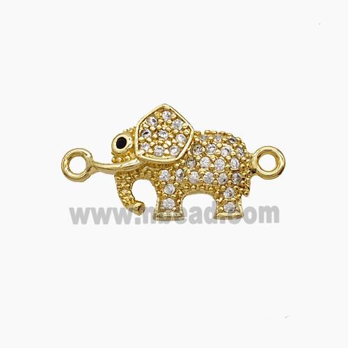 Copper Pendant Pave Zircon, Gold Plated