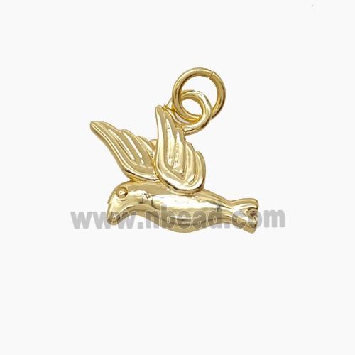 Copper Pendant Pave Zircon, Gold Plated