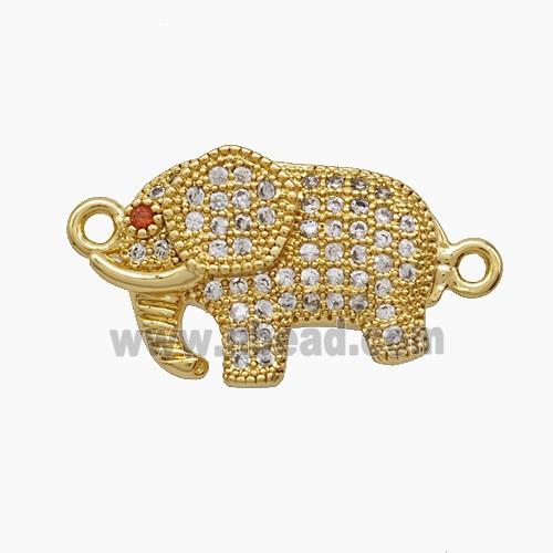 Copper Pendant Pave Zircon, Gold Plated