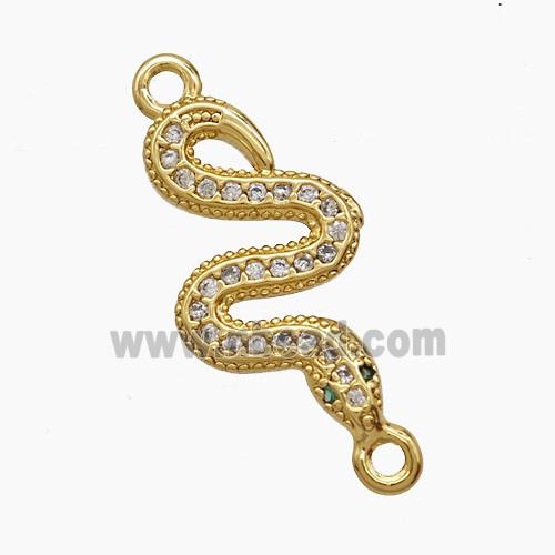 Copper Pendant Pave Zircon, Gold Plated