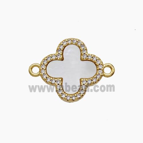 Copper Pendant Pave Zircon, Gold Plated