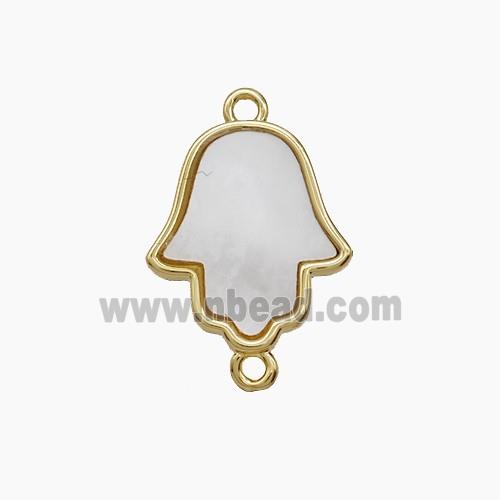 Copper Pendant Pave Zircon, Gold Plated