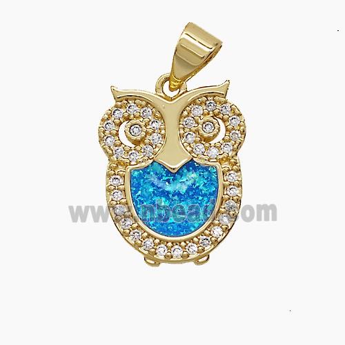 Copper Pendant Pave Zircon, Gold Plated