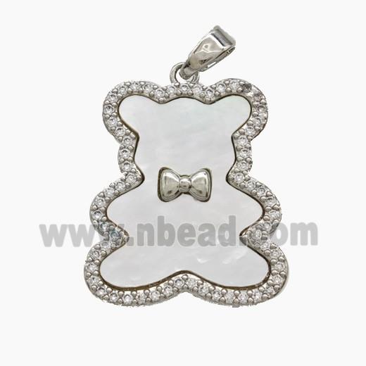 Copper Pendant Pave Zircon, Gold Plated